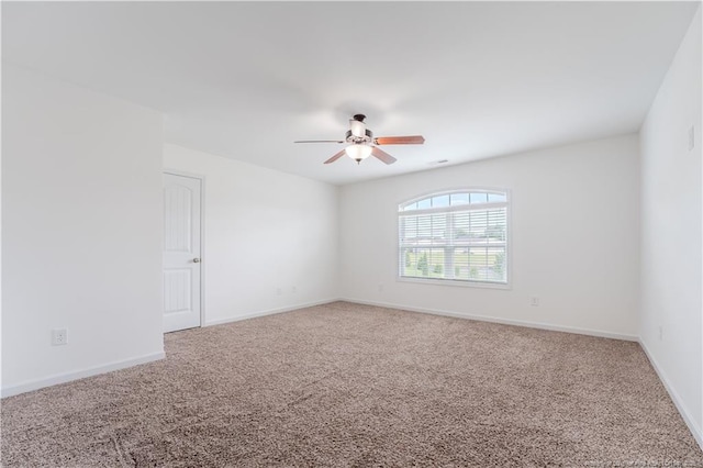 2912 Seafarer Dr, Fayetteville, NC 28306 - carpeted spare room with a ceiling fan and baseboards