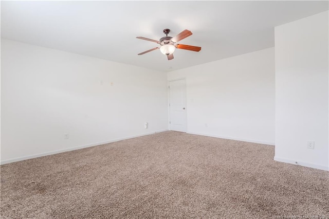 2912 Seafarer Dr, Fayetteville, NC 28306 - carpeted empty room with a ceiling fan and baseboards