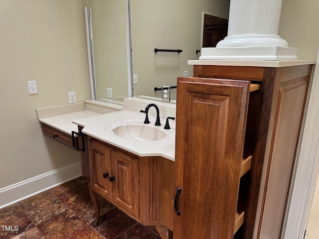6553 Vintage Ridge Ln, Fuquay Varina, NC 27526 - bathroom featuring vanity and baseboards