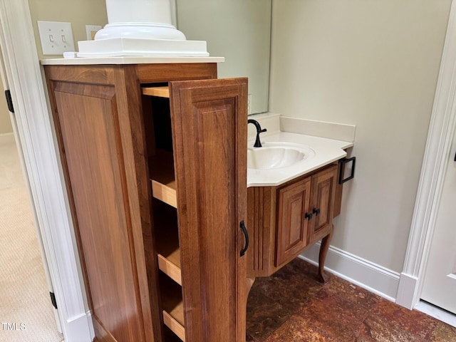 6553 Vintage Ridge Ln, Fuquay Varina, NC 27526 - bathroom featuring vanity and baseboards