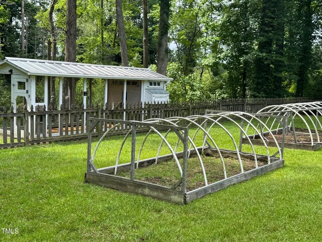 6553 Vintage Ridge Ln, Fuquay Varina, NC 27526 - view of yard with a garden