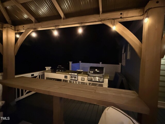 6553 Vintage Ridge Ln, Fuquay Varina, NC 27526 - view of patio at night