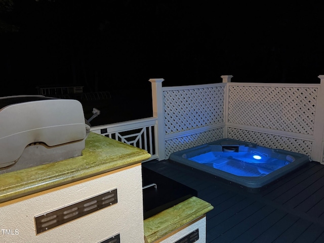 6553 Vintage Ridge Ln, Fuquay Varina, NC 27526 - view of pool featuring a hot tub and a deck