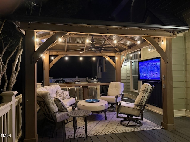 6553 Vintage Ridge Ln, Fuquay Varina, NC 27526 - wooden terrace featuring a gazebo