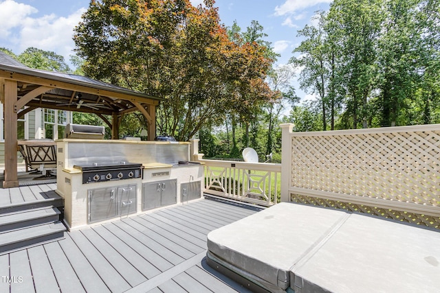 6553 Vintage Ridge Ln, Fuquay Varina, NC 27526 - deck with a gazebo