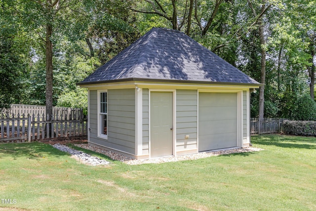6553 Vintage Ridge Ln, Fuquay Varina, NC 27526 - detached garage with a shed and view of scattered trees