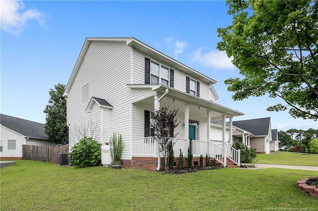 4420 Battle Forest Rd, Hope Mills, NC 28348 - view of front of property with cooling unit and covered porch