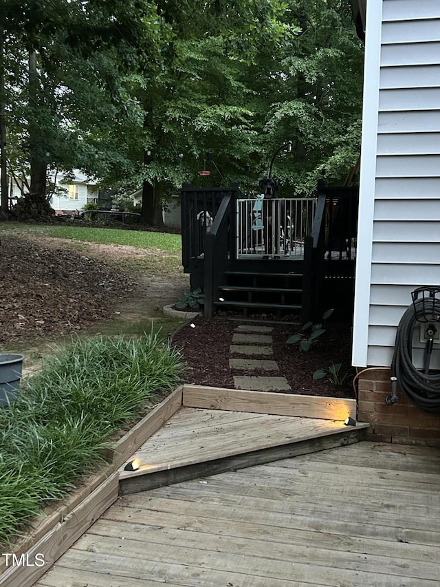 120 Feezor Ct, Clayton, NC 27527 - view of wooden deck