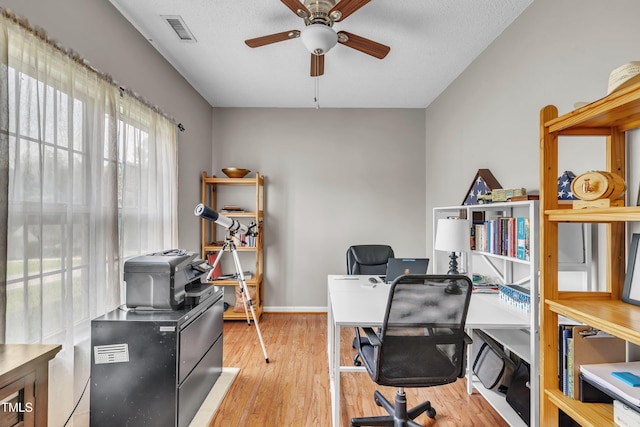 120 Feezor Ct, Clayton, NC 27527 - office area with a ceiling fan and wood finished floors