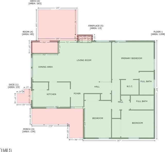 1536 Maybrook Dr, Raleigh, NC 27610 - property floor plan