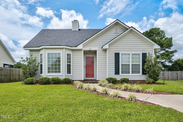 1516 Greys Mill Rd, Rocky Mount, NC 27804 - view of front facade with a chimney and a shingled roof