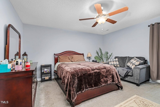 1516 Greys Mill Rd, Rocky Mount, NC 27804 - carpeted bedroom with ceiling fan and a textured ceiling
