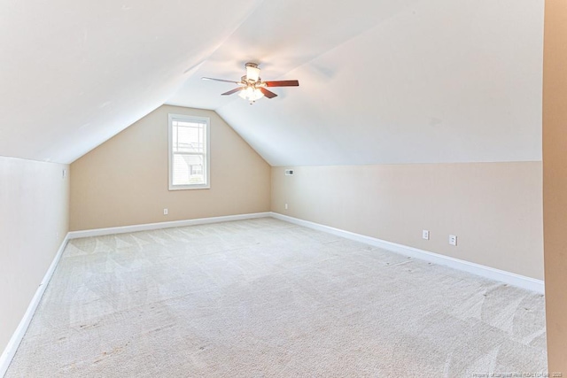 95 Taft Ln, Cameron, NC 28326 - bonus room with carpet floors, baseboards, a ceiling fan, and lofted ceiling