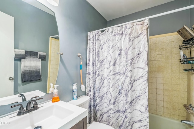 428 Walton St, Durham, NC 27703 - bathroom with toilet, shower / tub combo, and vanity