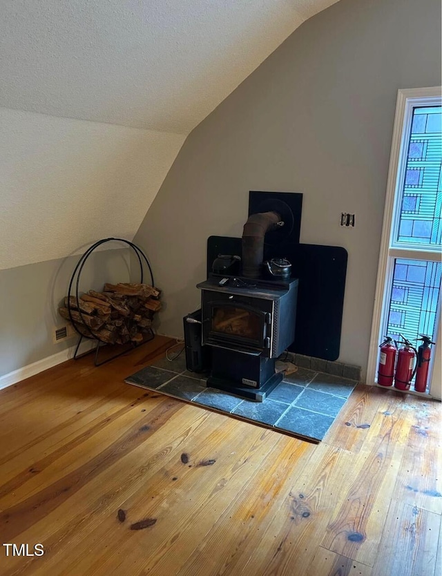 300 Christmas Rd, Warrenton, NC 27589 - detailed view of a wood stove and wood finished floors