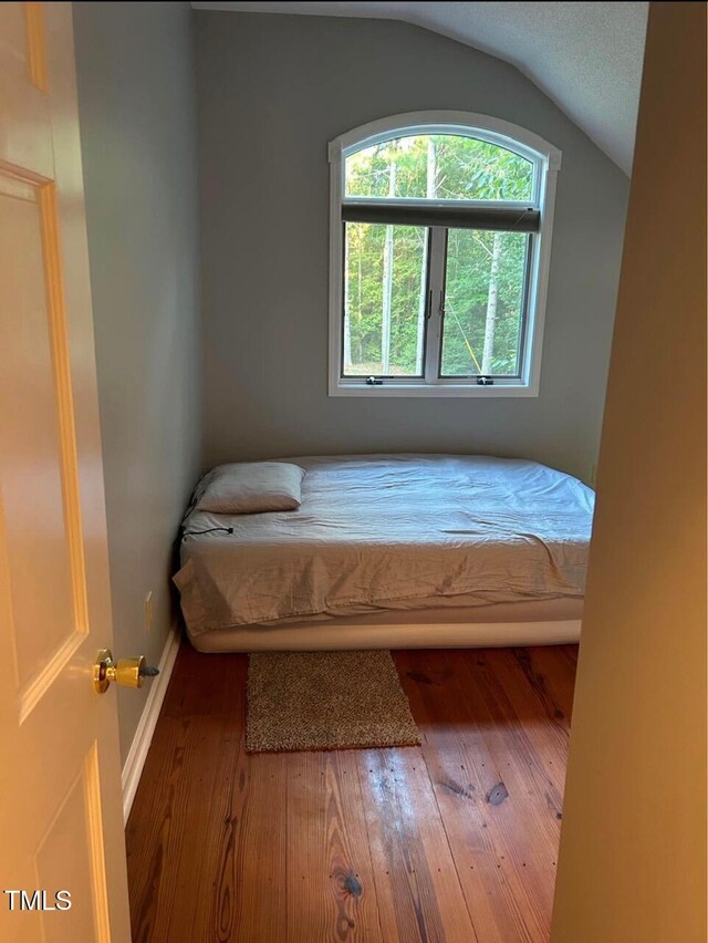 300 Christmas Rd, Warrenton, NC 27589 - bedroom with hardwood / wood-style floors and lofted ceiling