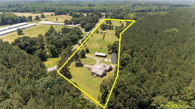 472 Walter Bright Rd, Sanford, NC 27330 - aerial view of property's location featuring a forest and property parcel outlined