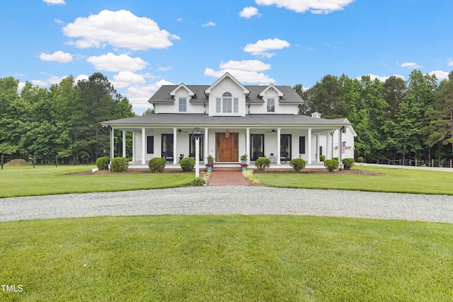 4737 Uzzle Rd, Rougemont, NC 27572 - country-style home with a porch, a front lawn, and roof with shingles