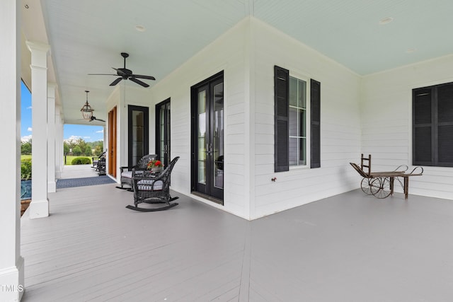 4737 Uzzle Rd, Rougemont, NC 27572 - covered porch featuring ceiling fan