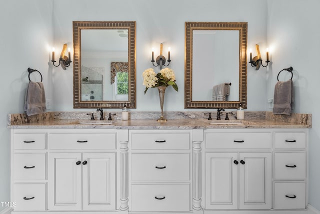 4737 Uzzle Rd, Rougemont, NC 27572 - full bathroom with double vanity and tiled shower