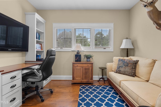 4737 Uzzle Rd, Rougemont, NC 27572 - home office featuring wood finished floors and baseboards