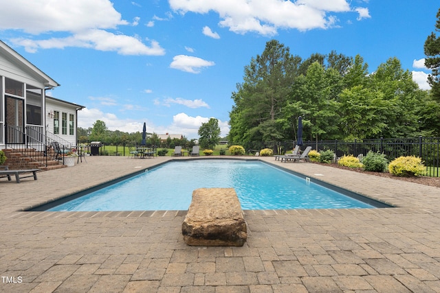 4737 Uzzle Rd, Rougemont, NC 27572 - view of swimming pool featuring a patio