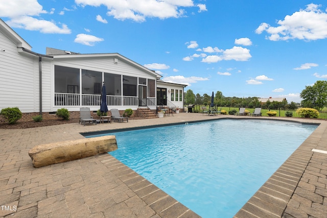 4737 Uzzle Rd, Rougemont, NC 27572 - view of pool with a sunroom and a patio area