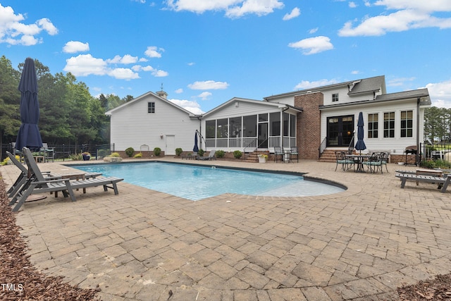 4737 Uzzle Rd, Rougemont, NC 27572 - view of pool featuring a sunroom and a patio