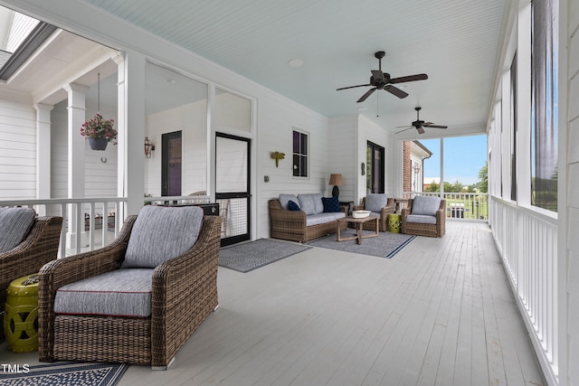 4737 Uzzle Rd, Rougemont, NC 27572 - sunroom with a ceiling fan