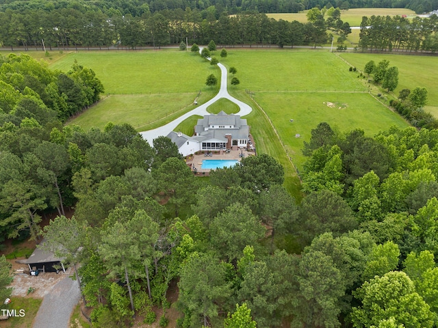 4737 Uzzle Rd, Rougemont, NC 27572 - overview of rural landscape featuring a pool area
