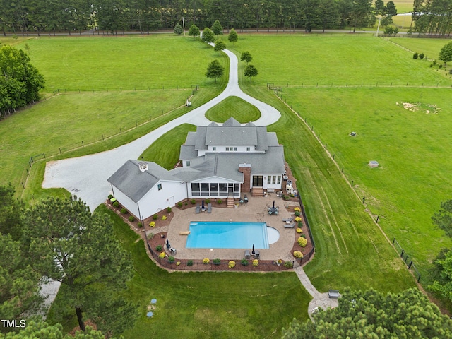 4737 Uzzle Rd, Rougemont, NC 27572 - overview of rural landscape featuring a pool area