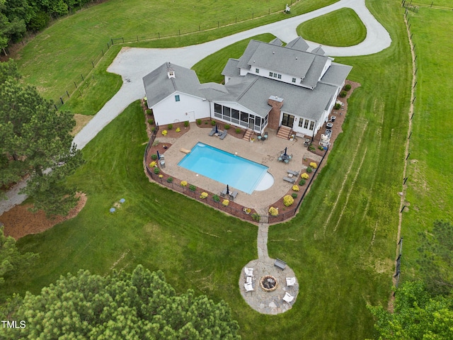 4737 Uzzle Rd, Rougemont, NC 27572 - aerial view of property and surrounding area with a pool area