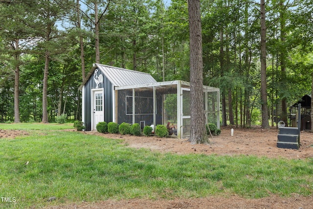 4737 Uzzle Rd, Rougemont, NC 27572 - view of poultry coop featuring a yard