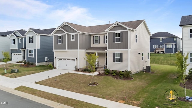 3421 Lebrun Path, Fuquay Varina, NC 27526 - view of front of property with board and batten siding, crawl space, and concrete driveway