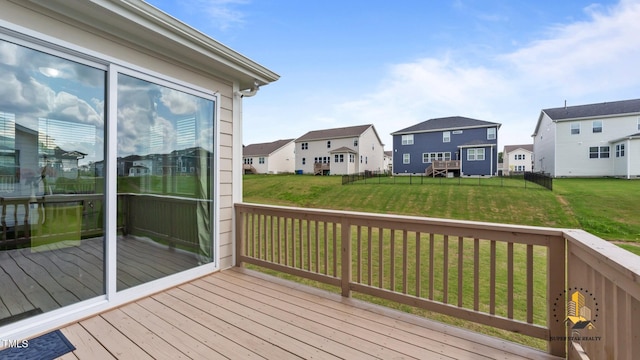 3421 Lebrun Path, Fuquay Varina, NC 27526 - wooden terrace featuring a residential view and a yard