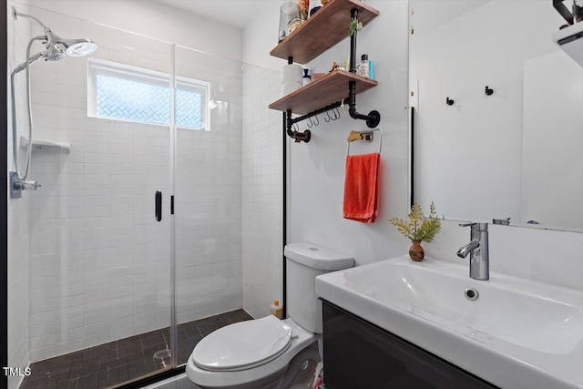 1314 S E St, Raleigh, NC 27601 - full bathroom with toilet, a stall shower, and vanity