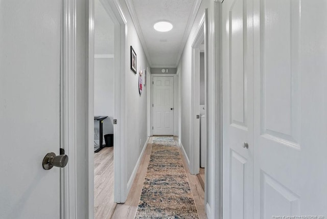 9872 NC-72 Hwy E, Lumberton, NC 28358 - corridor with light wood-style flooring, crown molding, and baseboards