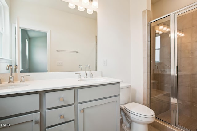 744 Parc Townes Dr Unit 34, Wendell, NC 27591 - full bathroom featuring double vanity, toilet, and a stall shower