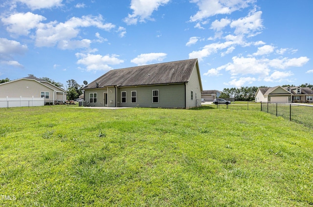 235 Camden Place St, Princeton, NC 27569 - back of property featuring a patio area and central air condition unit