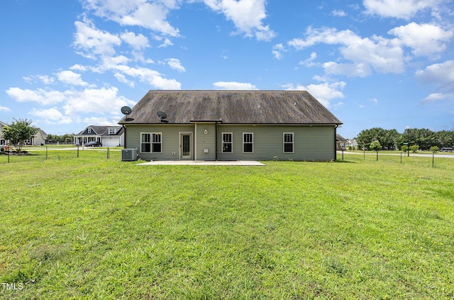 235 Camden Place St, Princeton, NC 27569 - rear view of house with cooling unit and a patio area