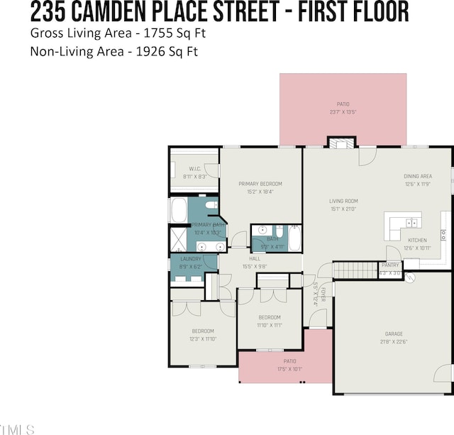 235 Camden Place St, Princeton, NC 27569 - property floor plan