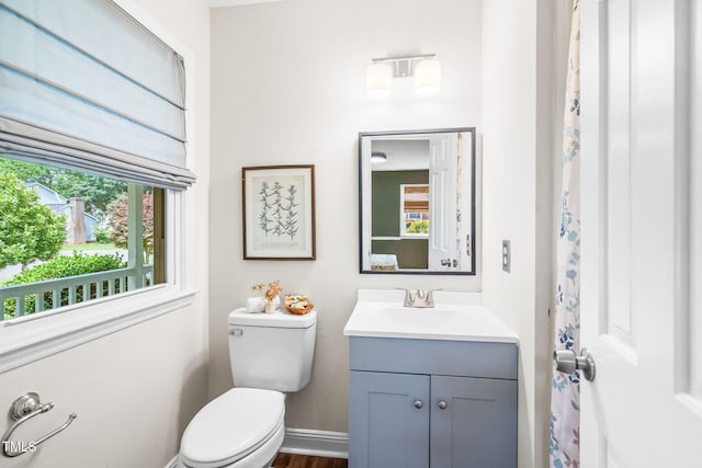 5 Windsor Pl, Mebane, NC 27302 - bathroom with vanity, toilet, and baseboards