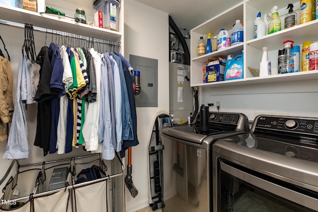 1911 Falls Landing Dr Unit 103, Raleigh, NC 27614 - laundry area with washing machine and clothes dryer and electric panel