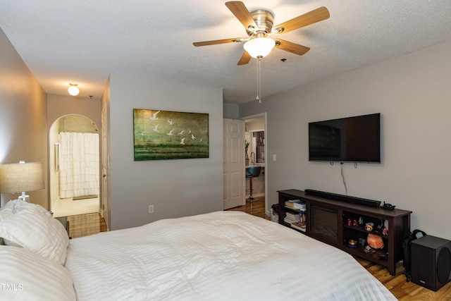 1911 Falls Landing Dr Unit 103, Raleigh, NC 27614 - bedroom with wood finished floors and ceiling fan