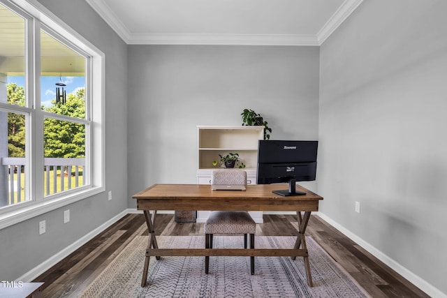 80 Shartree Farms Ln, Louisburg, NC 27549 - office featuring wood finished floors and ornamental molding