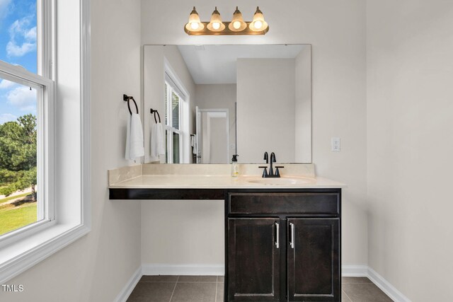 80 Shartree Farms Ln, Louisburg, NC 27549 - bathroom with tile patterned flooring and vanity