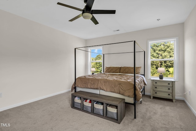 80 Shartree Farms Ln, Louisburg, NC 27549 - carpeted bedroom featuring baseboards and a ceiling fan
