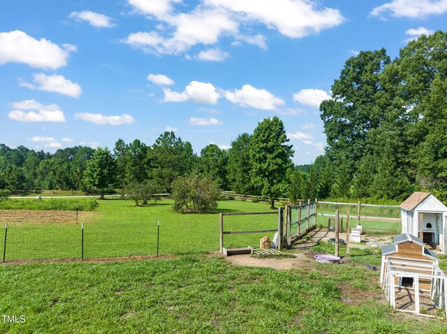 80 Shartree Farms Ln, Louisburg, NC 27549 - view of yard with an outbuilding