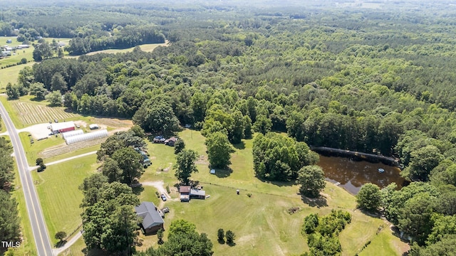 1355 Sykes Rd, Spring Hope, NC 27882 - view of rural area featuring a heavily wooded area and a large body of water