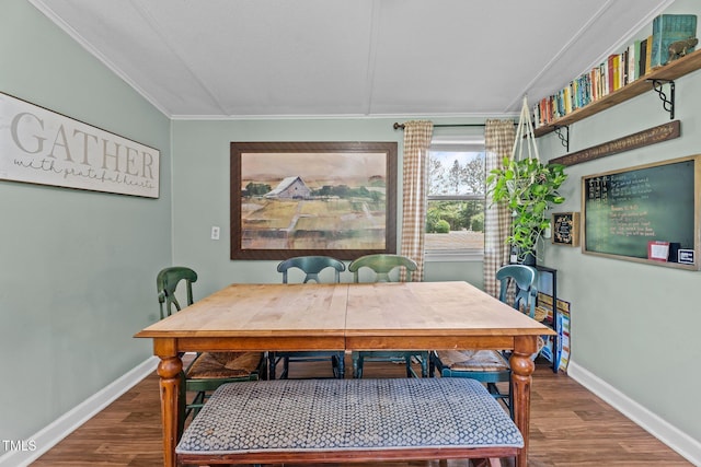 1355 Sykes Rd, Spring Hope, NC 27882 - dining room with wood finished floors, baseboards, and ornamental molding